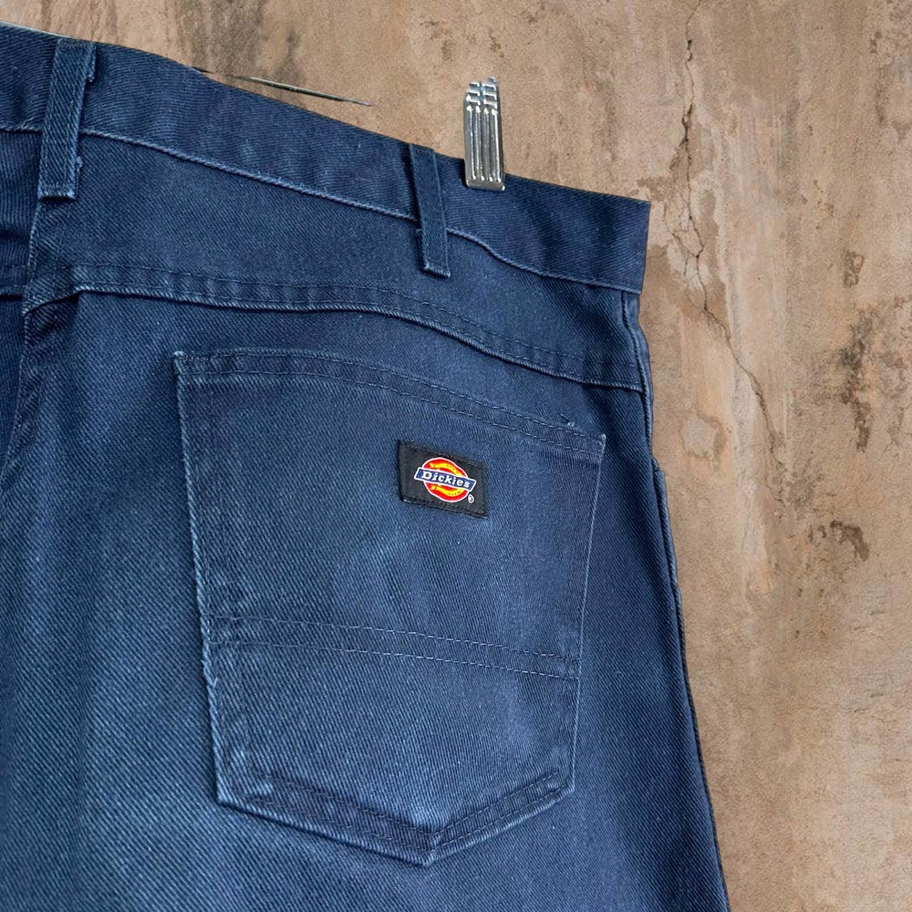 Vintage Dickies Carpenter Pants Navy Blue Relaxed Dungarees Work Painters 90s - Picture 5 of 6